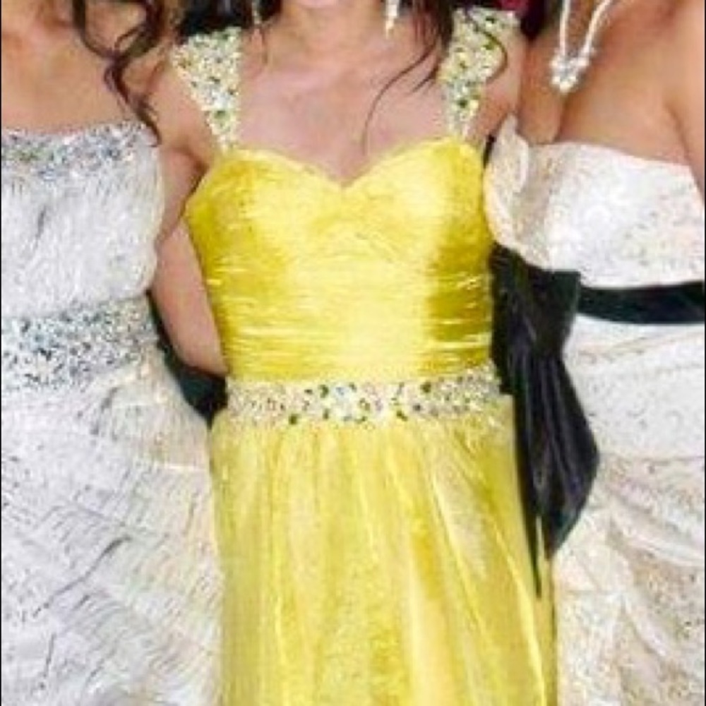 Yellow prom dress